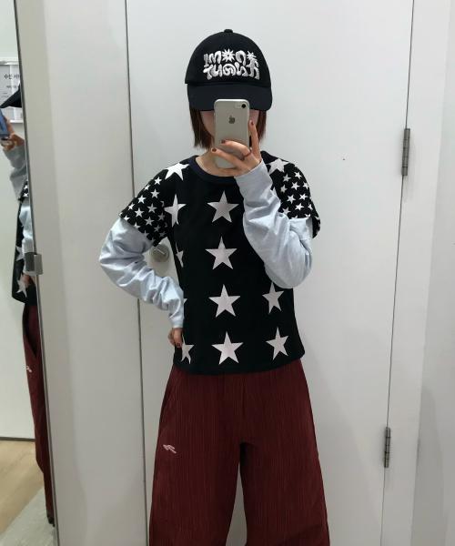 주영X탄산 스타 레이어드 롱슬리브 (블랙)
