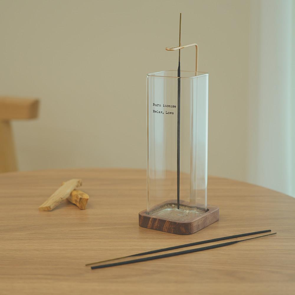 루다하우스 스퀘어글래스 인센스 스틱 홀더 유리