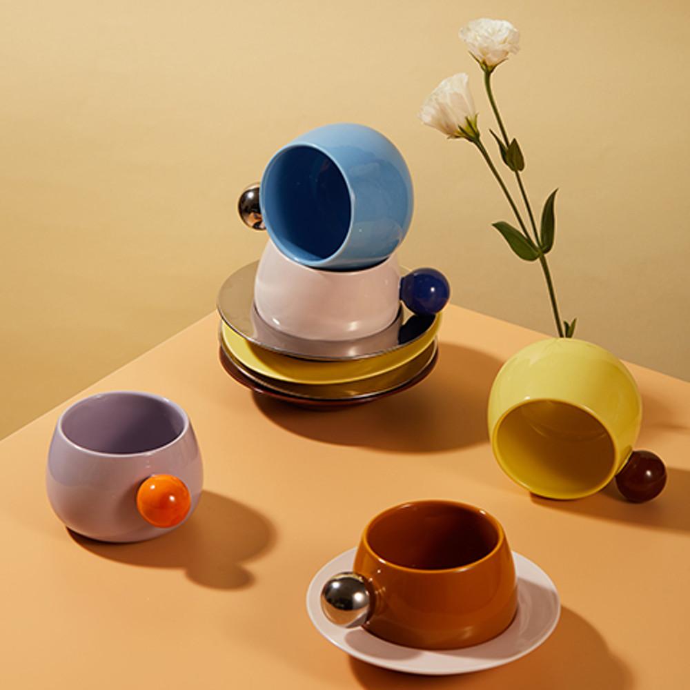 UFO 뭉툭 머그컵 홈카페 세라믹 머그잔 세트 5color