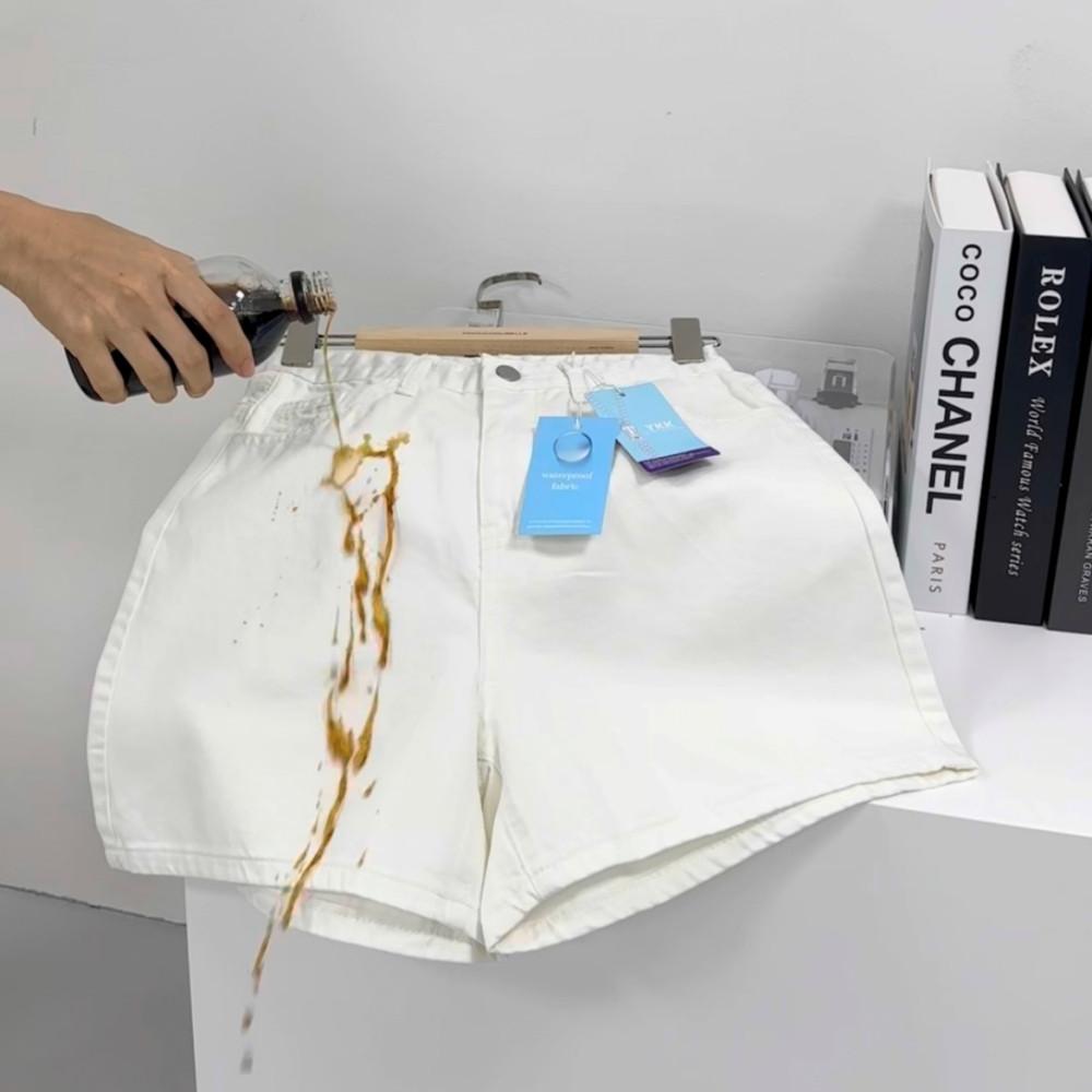 생활방수 여성청반바지 밴딩 4부데님 여름바지 키작녀코디