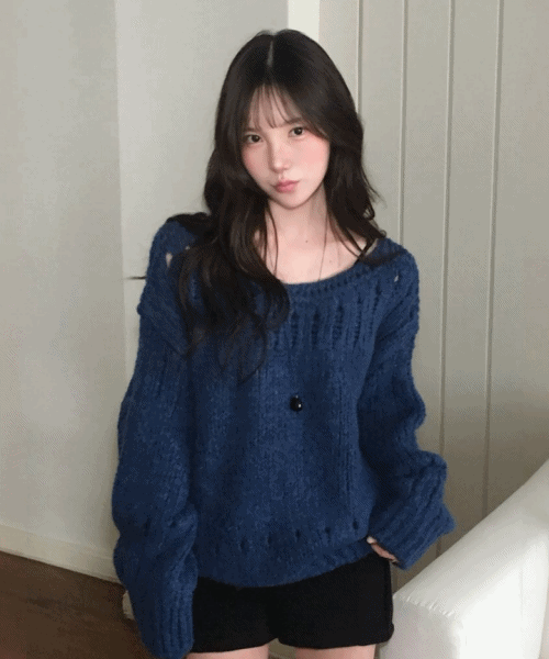 로나 보트넥 니트 5color