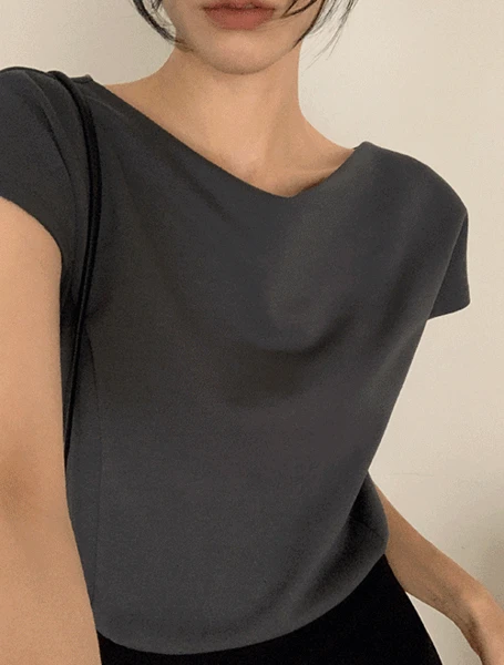 [포토샵필요없는실루엣/9천장돌파] made  프리미엄 리파인 블라우스 티 (여름/데일리/데일리룩/출근룩/데이트룩/블라우스티/블라우스/하객룩/반팔/반팔티/반팔블라우스/여름블라우스)