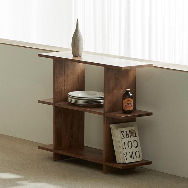 스칸디아 우디 사각 원목 선반장 북쉘프(800/1200)