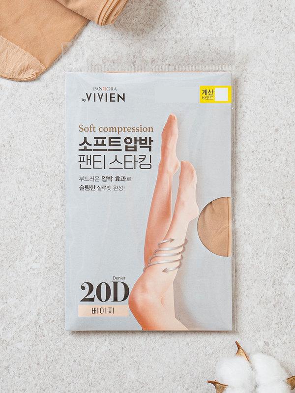 판도라 by 비비안 압박 스타킹 베이지 20D