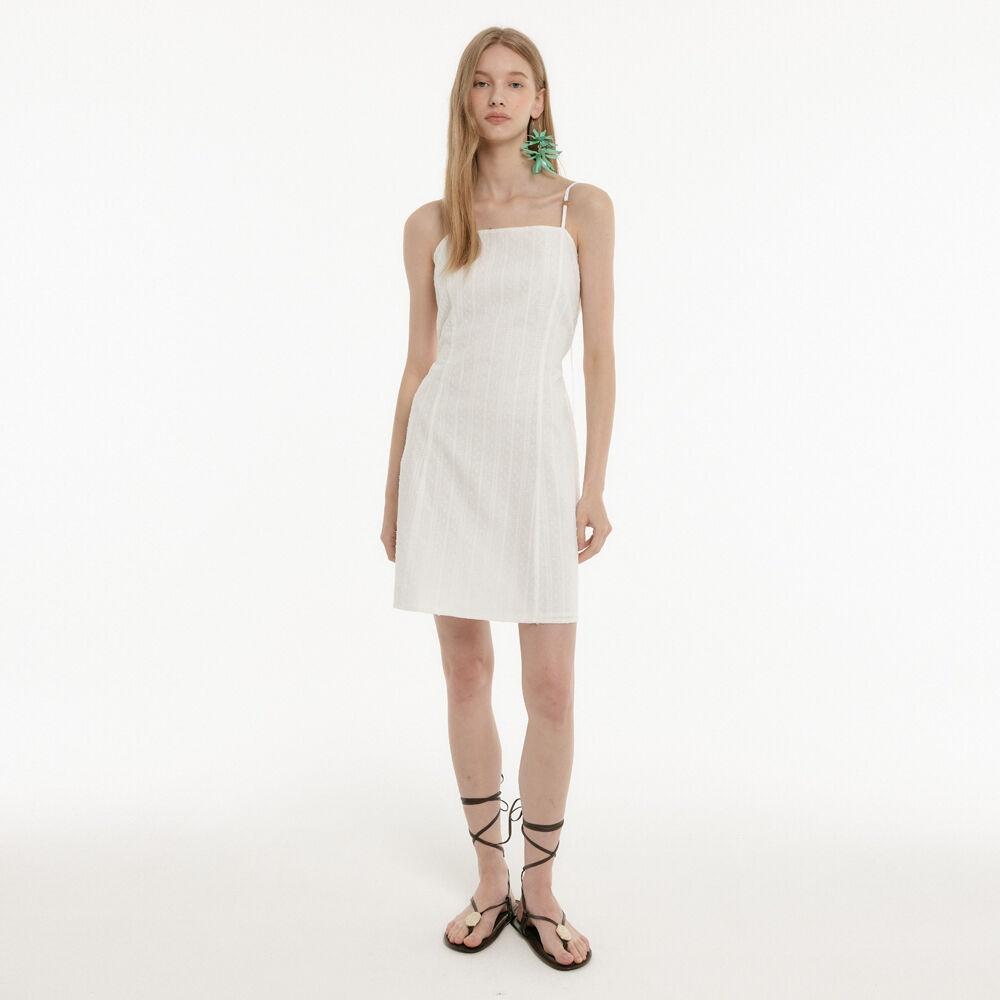 EYELET MINI DRESS - WHITE