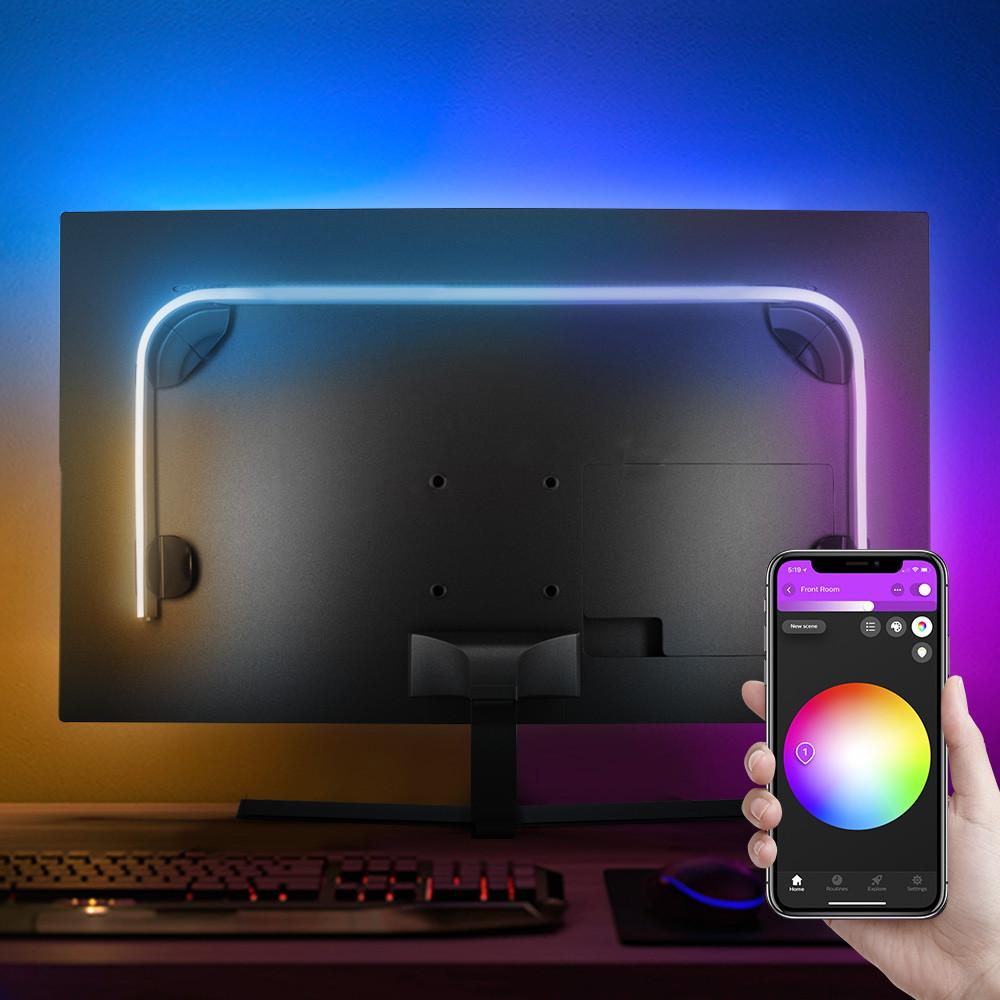 필립스 휴 플레이 그라디언트 PC 모니터 라이트스트립 24-27인치 + 휴 브릿지(번들팩)