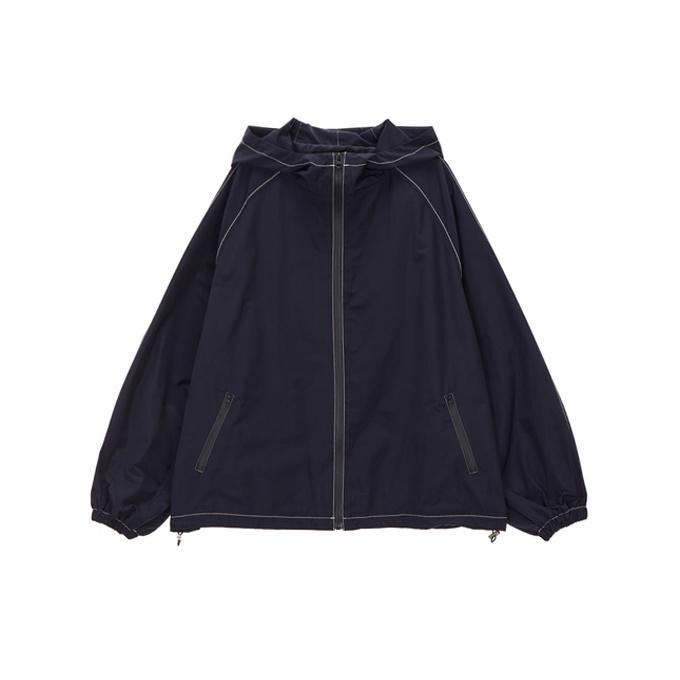 LOGO HOODY JACKET IN NAVY