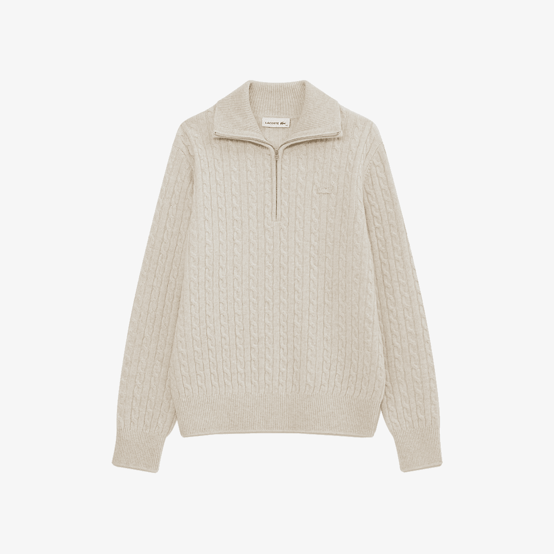 케이블 하프집업 스웨터