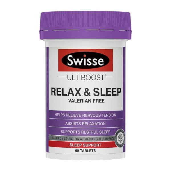 스위스 울티부스트 릴렉스 & 슬립 60정 / SWISSE ULTIBOOST RELAX & SLEEP 60 Tablets / 9311770593199