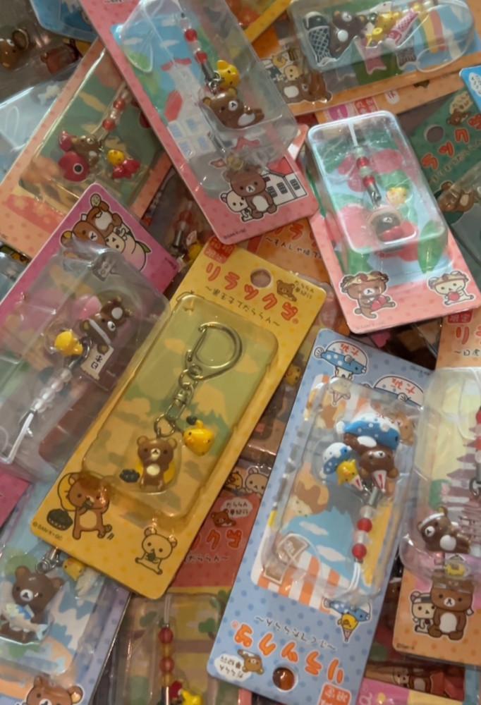 산엑스 리락쿠마 고전 스트랩 키링 열쇠고리