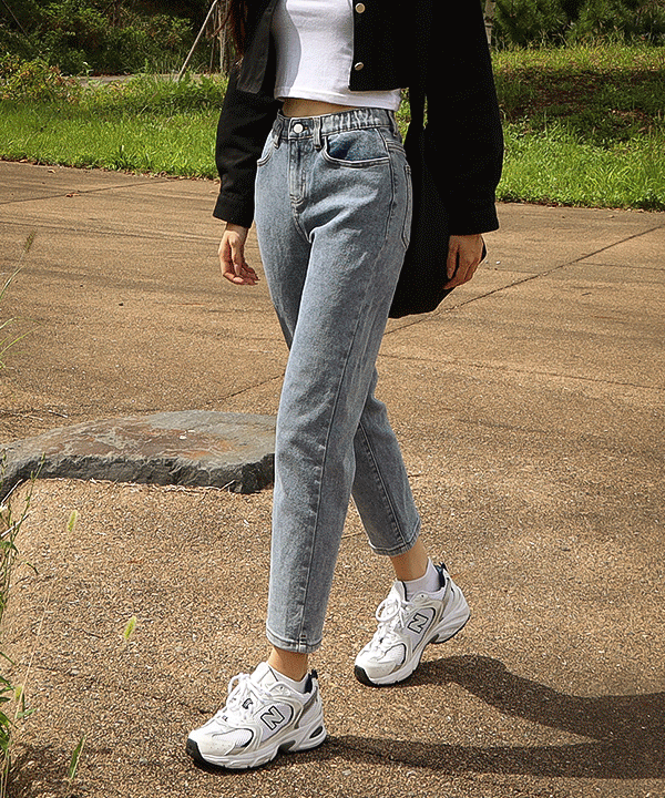 [인생바지👖/기장선택] 테이퍼드 히든밴딩 데님 팬츠 청바지 - 4color/노컷/수선NO