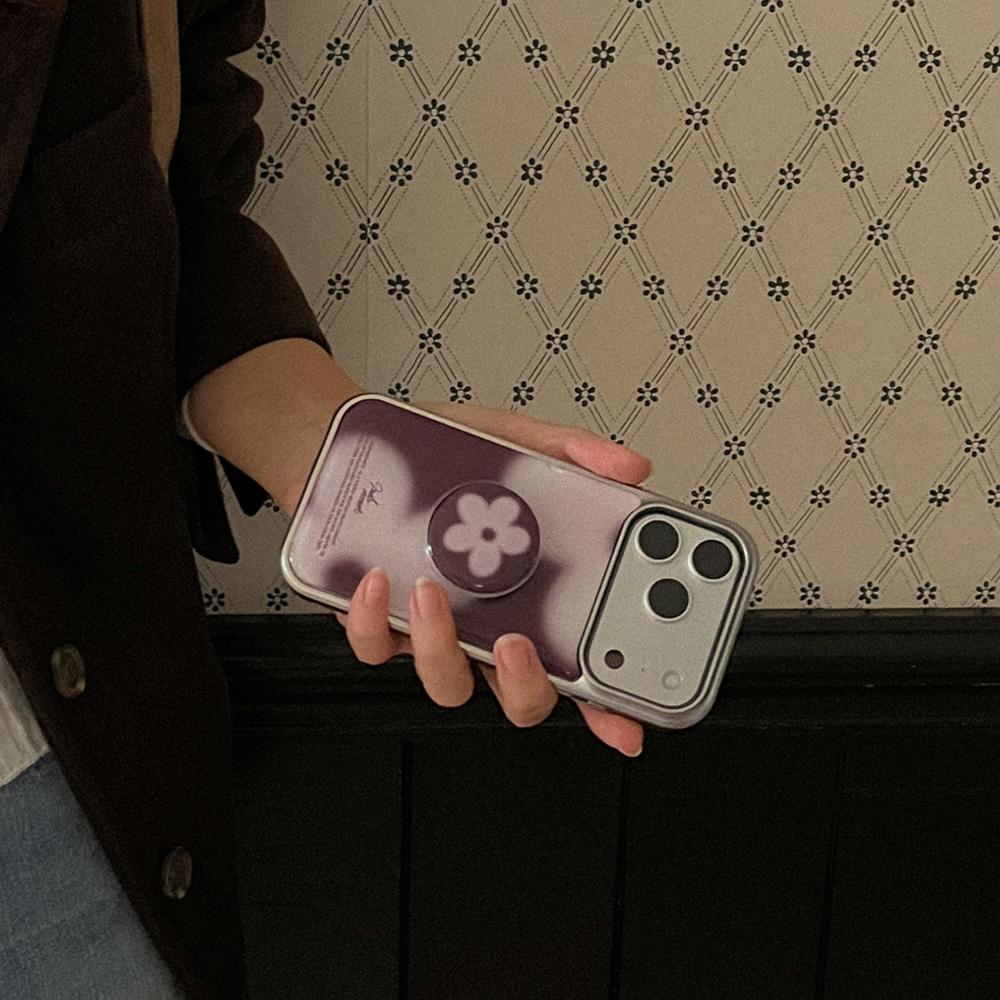 hazy flower 디자인 [실버 범퍼케이스]