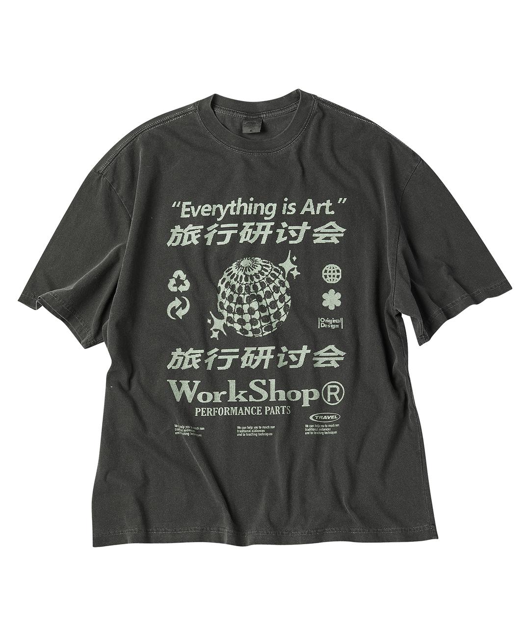 디스코 피그먼트 반팔티 블랙 차콜