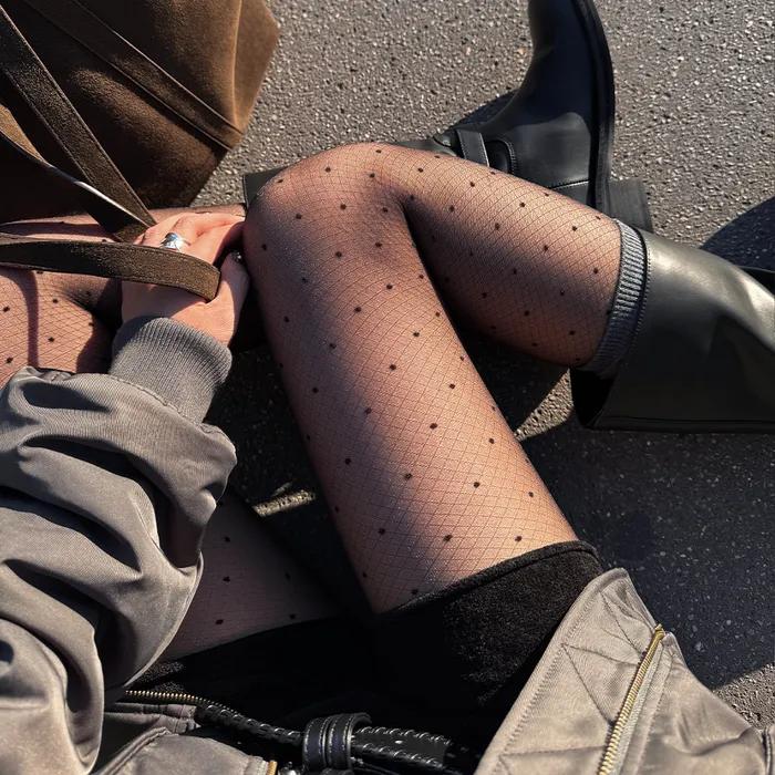 [소희Pick]넉넉 시스루 도트 스타킹