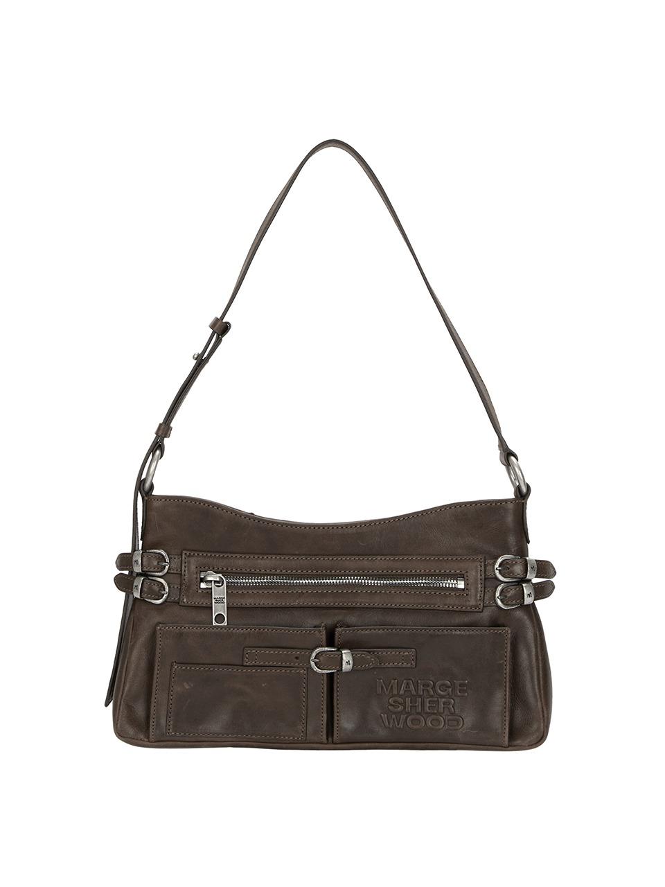 FLAT POCKET SHOULDER_washed brown pull-up