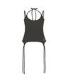 HALTER STRAP SLEEVELESS CHARCOAL