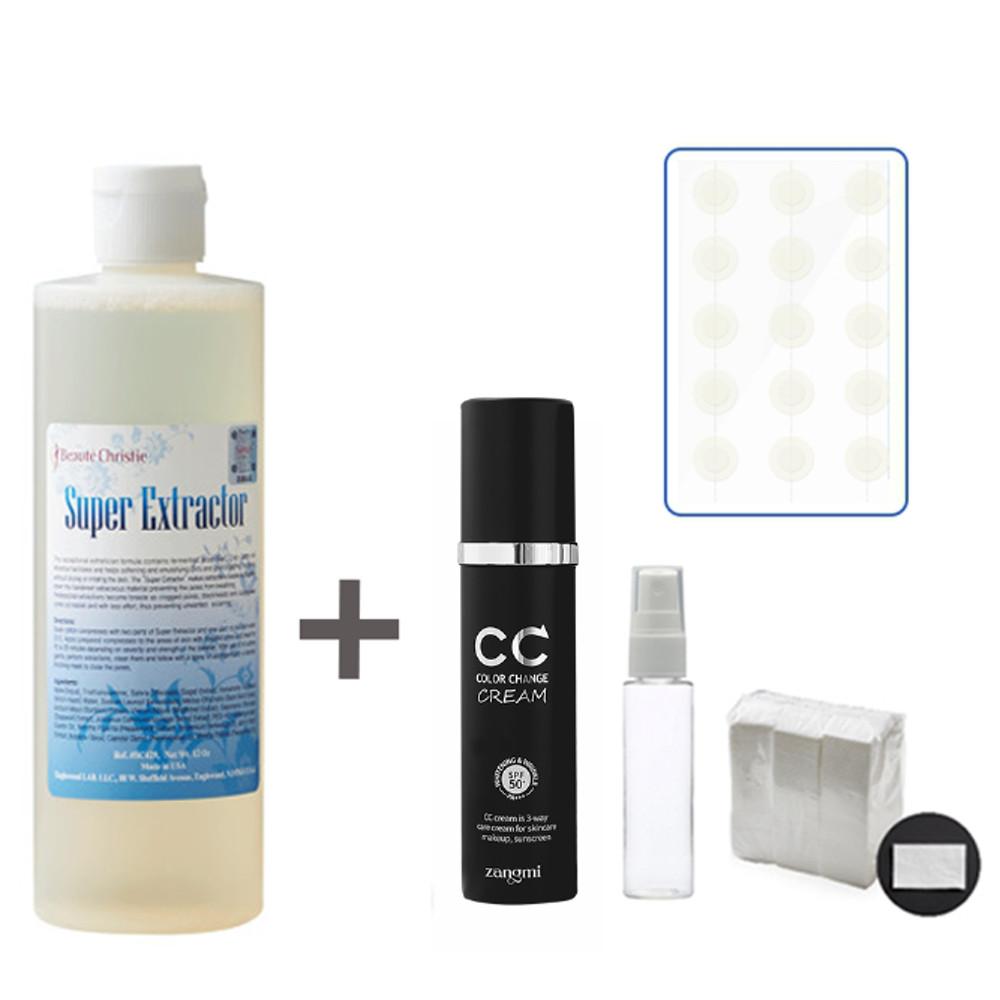 슈퍼익스트랙터(슈퍼엑스로션) 350ml+4종사은품/ 피지연화제 보떼 크리스티에 피지녹이는제품 블랙헤드엑스로션 블랙헤드녹이기 슈퍼익스트렉터 상아코스메틱 : 윤슬코스메틱