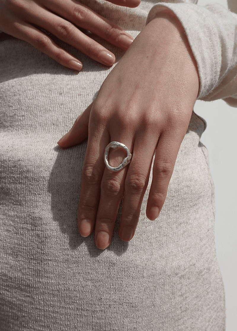 시선 [R546] 유니크 포인트 라운드 반지 시선 11호