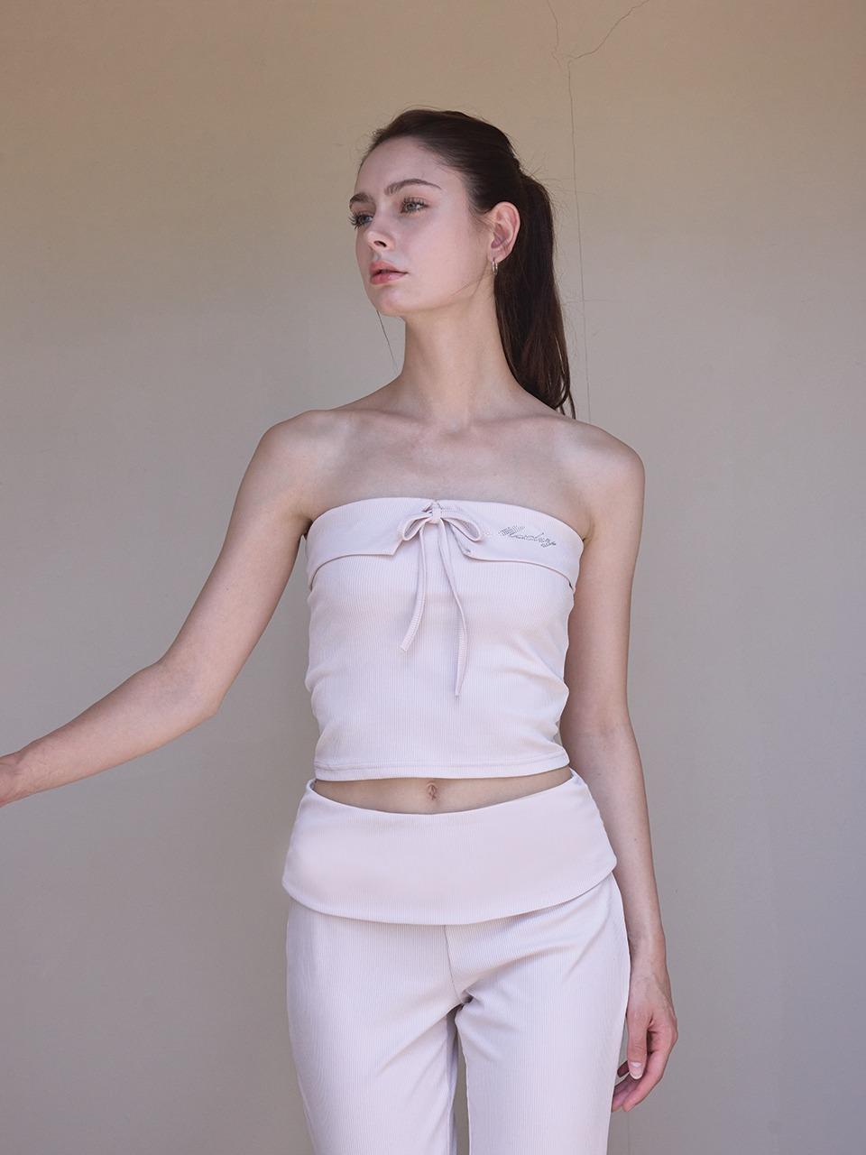 Luster Ribbed Tube Top_Pink