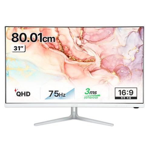 인터픽셀 QHD IPS 75Hz 평면 모니터 화이트 에디션