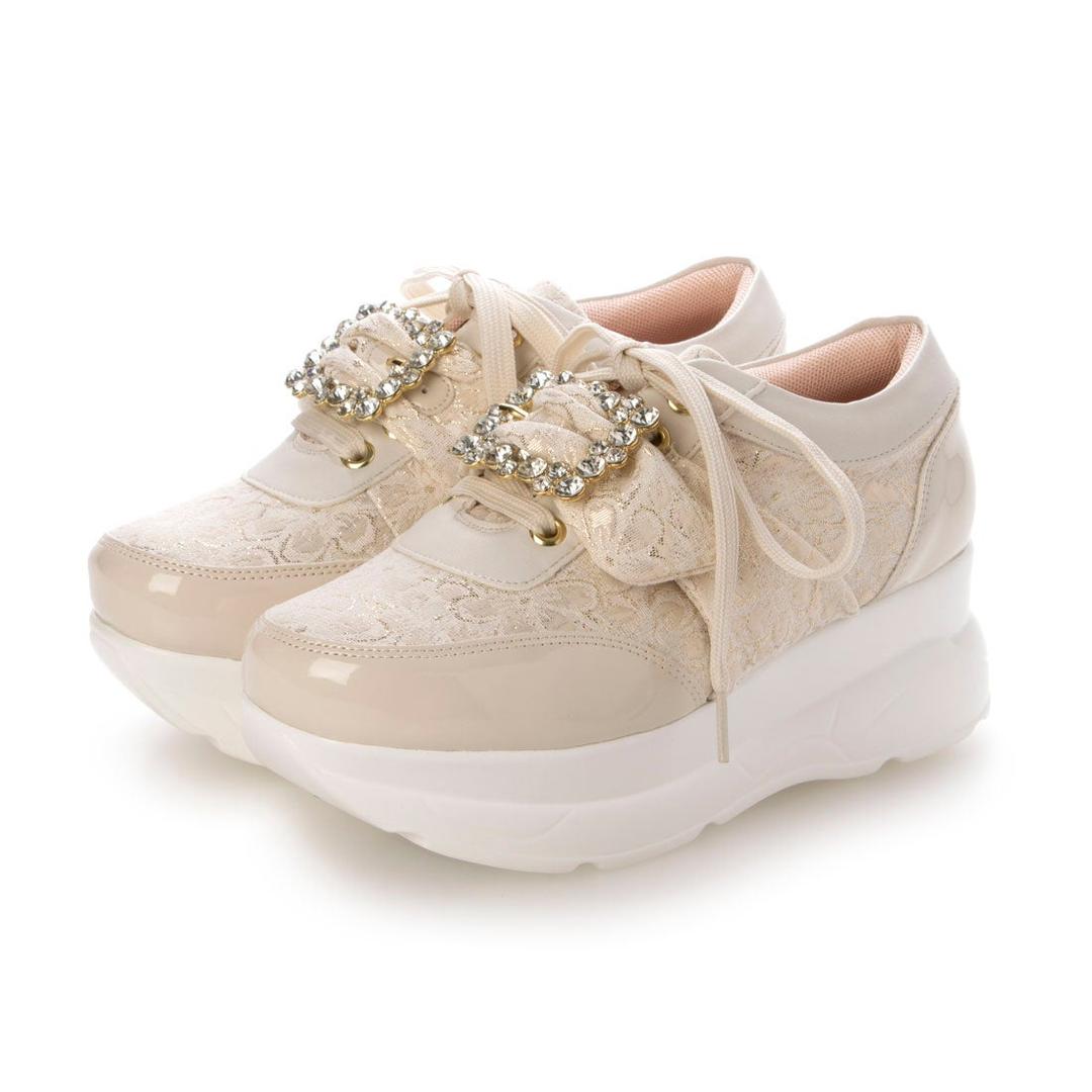 厚底スニーカー （アイボリーコンビ）