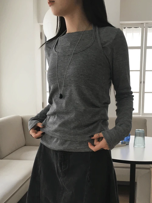 듄 나시 레이어드 긴팔티 (2colors)