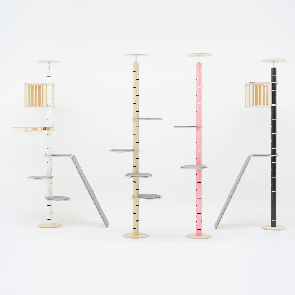 캣돌 파스텔 스틸 캣폴 화이트 철제 먼치킨 캣타워