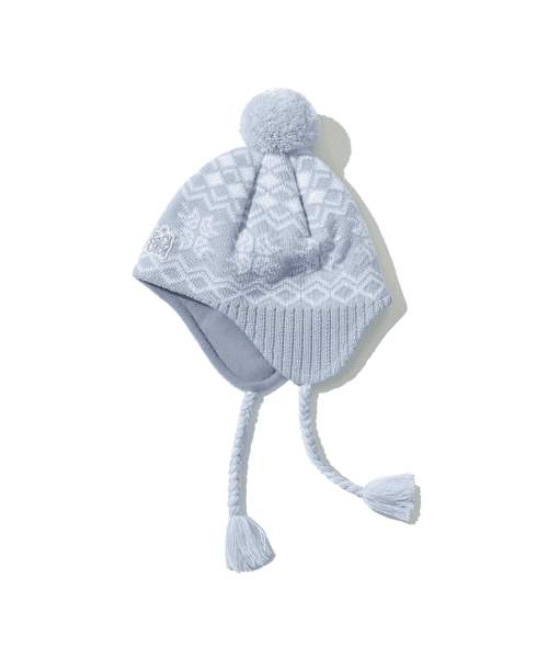 HOLIDAY NORDIC EARFLAP BEANIE [LIGHT BLUE]