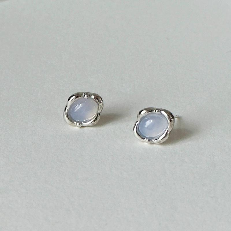 E286_Wax flower Earring(peridot/mint/lavender)