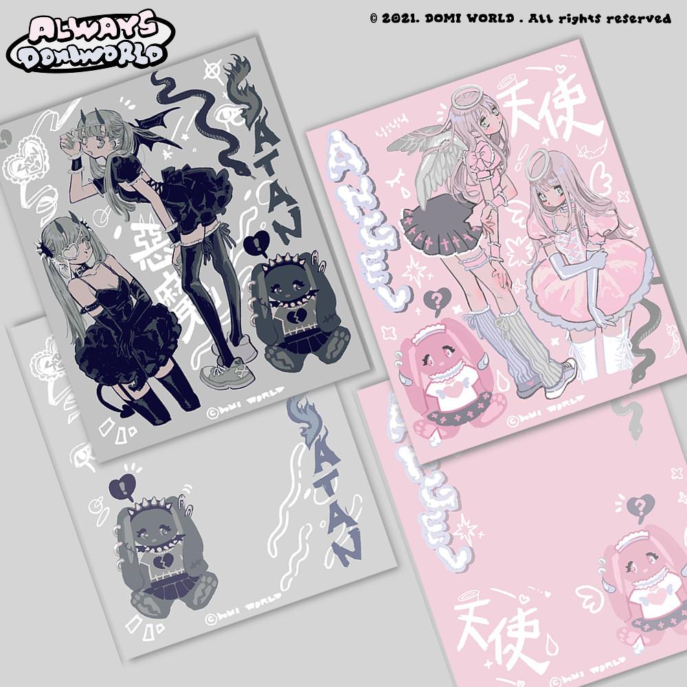 도미월드 사탄X엔젤 벨벳엽서 2종 선택