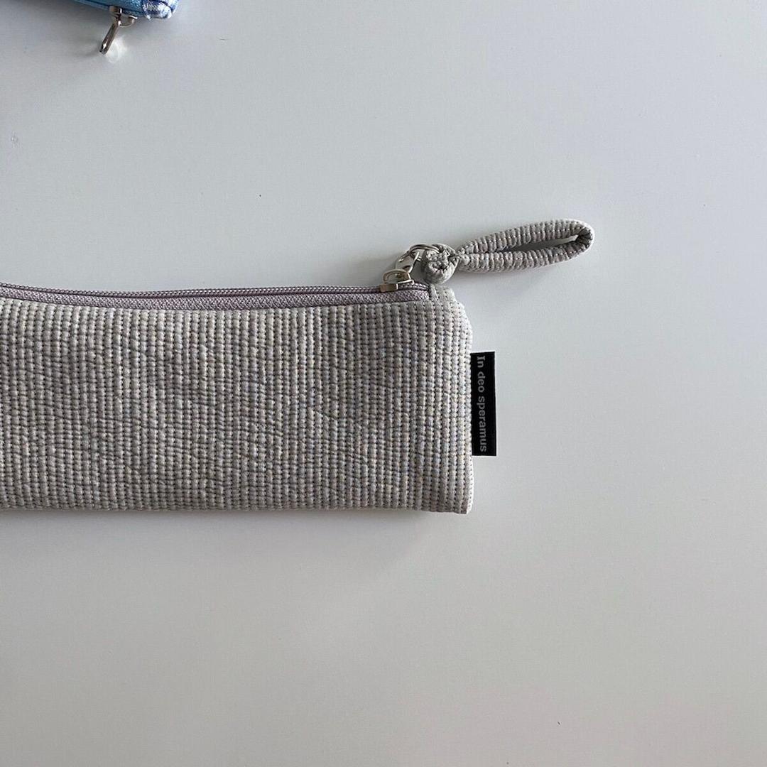 퀼팅 그레이 필통(Quilting gray pencil case)