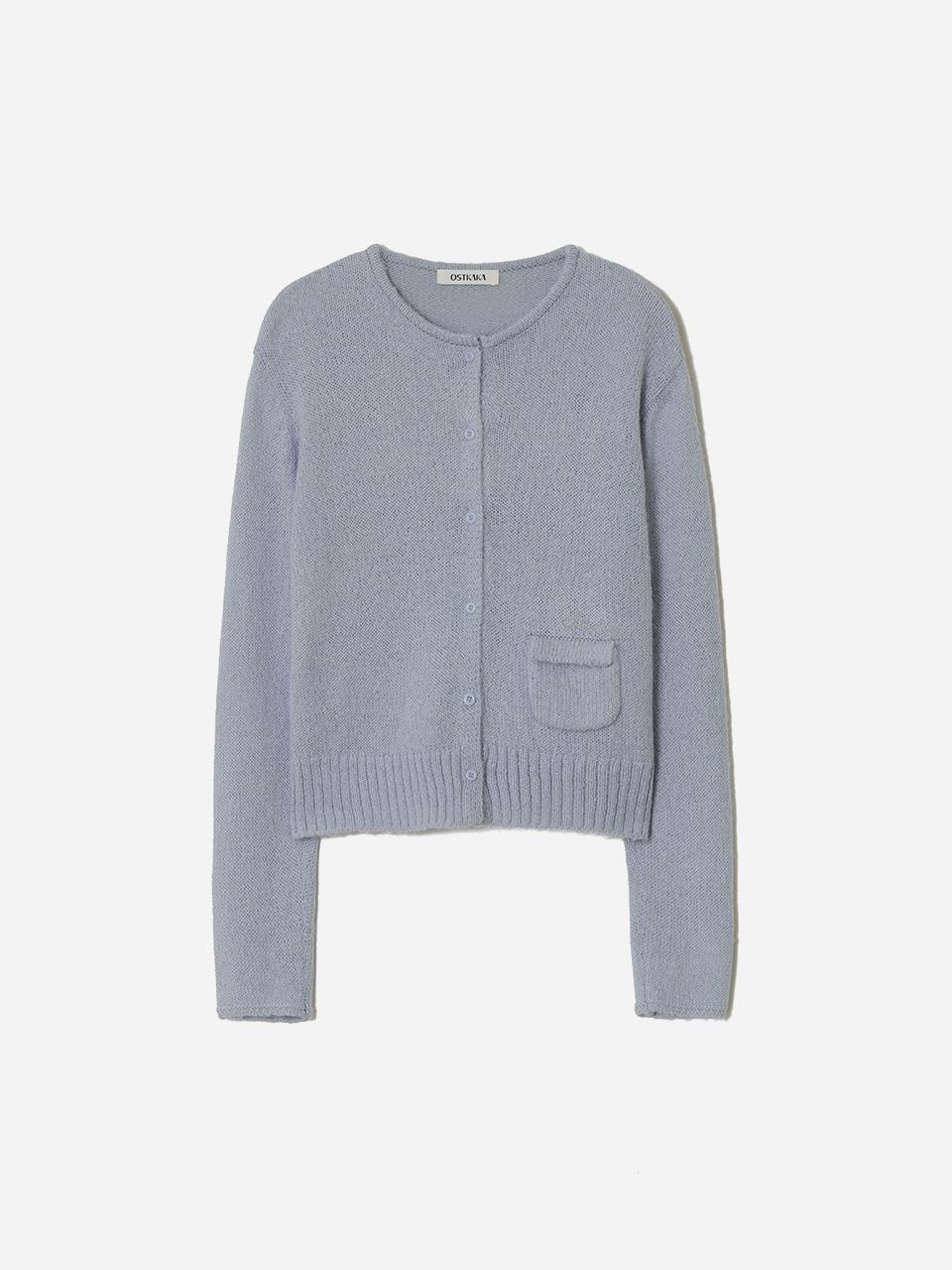 Mohair Pocket Cardigan Sky Blue