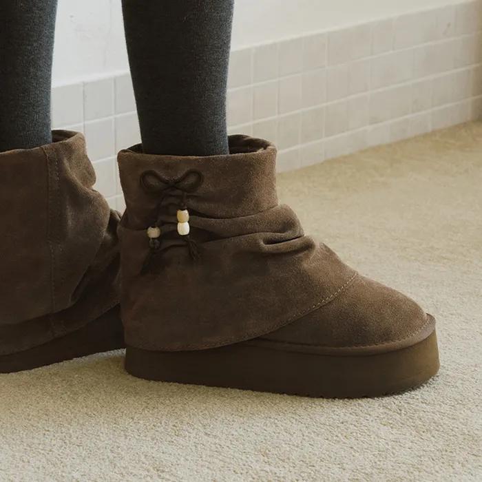 GATHERED MAXI FOLDED BOOTS SHORT - 2 colors