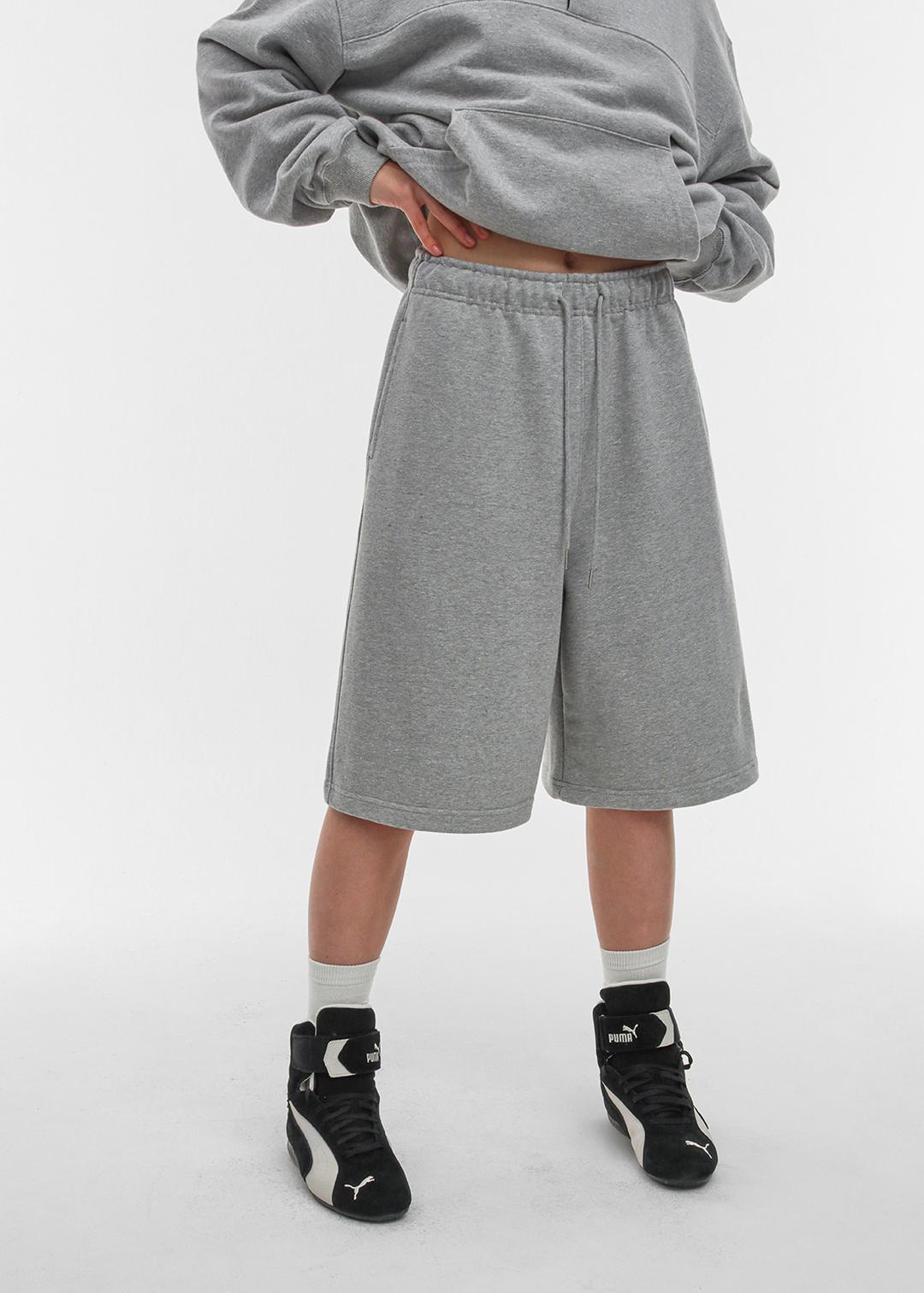 [B-BASIC] 헤비코튼 버뮤다 밴딩팬츠