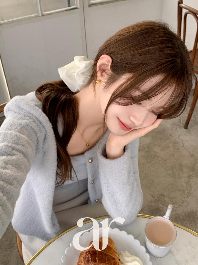 아뜨랑스 (포실포실/부드러운/나시가디건set♥) 라빈스 골드 버튼 퍼 나시 가디건 연말룩 세트 st3014