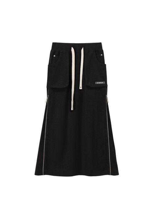Pocket Casual Long String Skirt