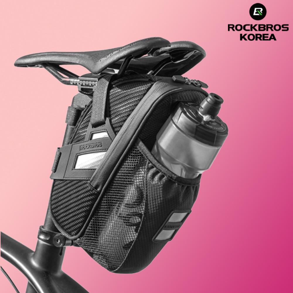 락브로스 자전거 물통 테일백 1L 공간의 대용량 안장가방