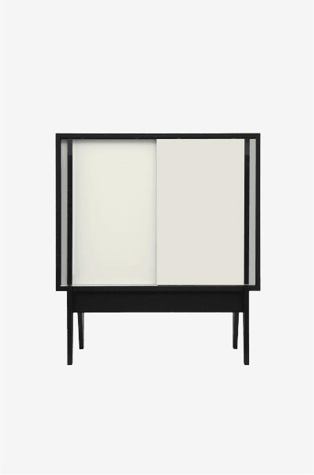 Edge Side Cabinet - White Black