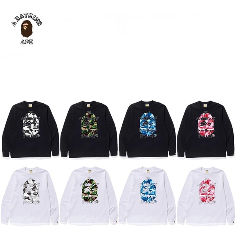 베이프 ABC 카모 재패니즈 레터링 롱슬리브 티셔츠 ABC CAMO JAPANESE LETTERS L/S TEE