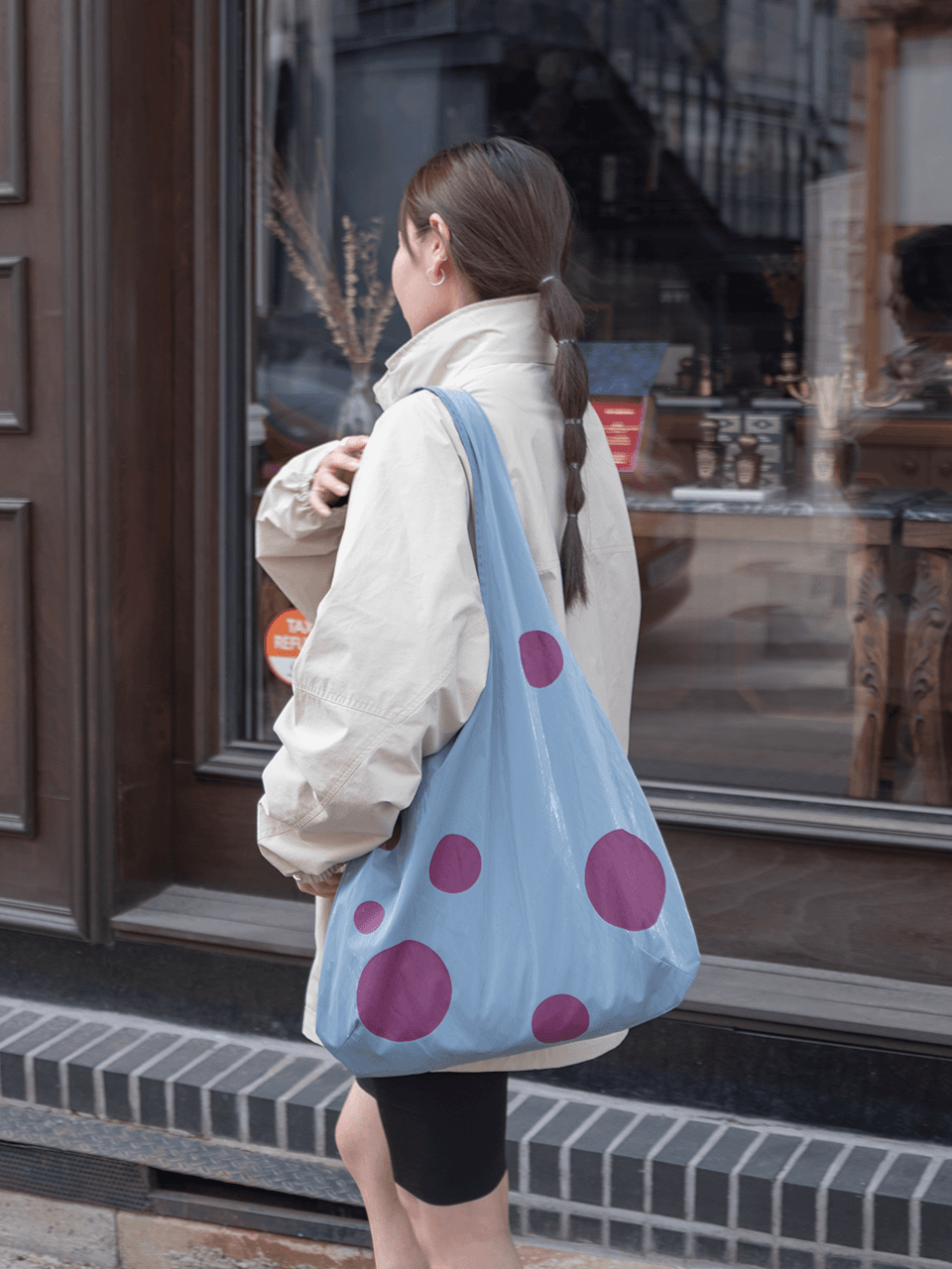Dot Bubble Bag_Glossy Blue