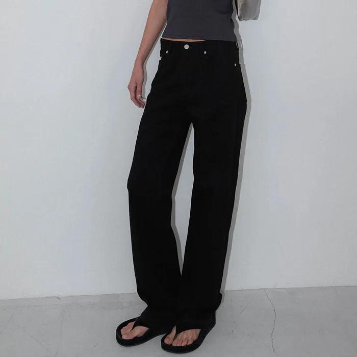Low rise basic denim (Black)