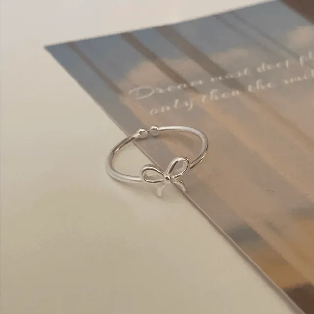 [92.5silver] 선물 리본 반지 (small)