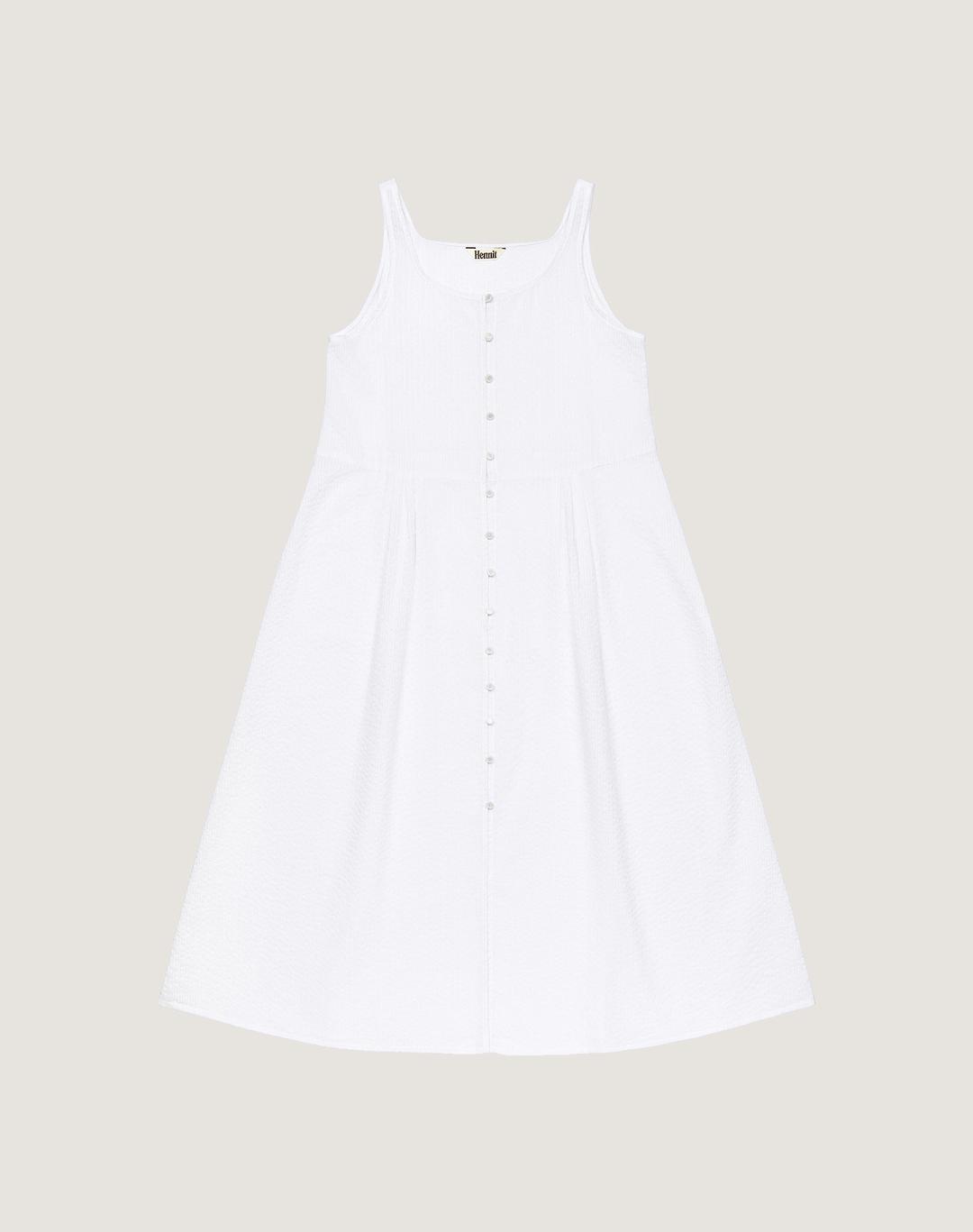 Button Layered One-Piece (White)