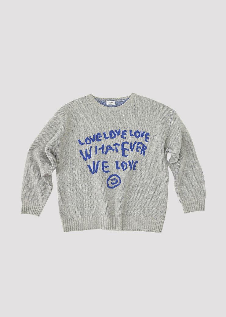 WOOL PULLOVER WE LOVE GRAY