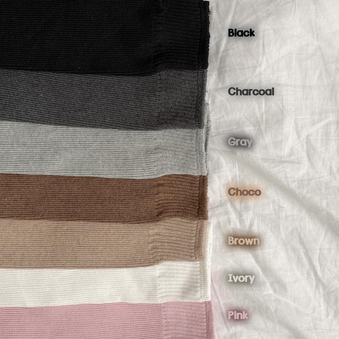 블루씨티 [🤍편리해요] 텐션 고리 골지 시보리 롱 레그워머 7color