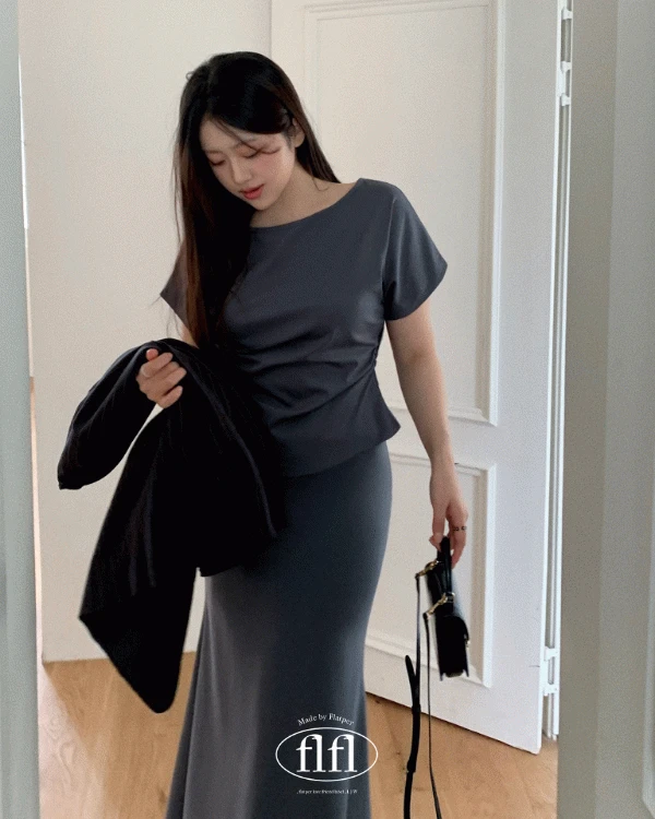 [made][flfll]251.리뉴 프리미엄 옆셔링 보트넥 커버핏 탑 5color