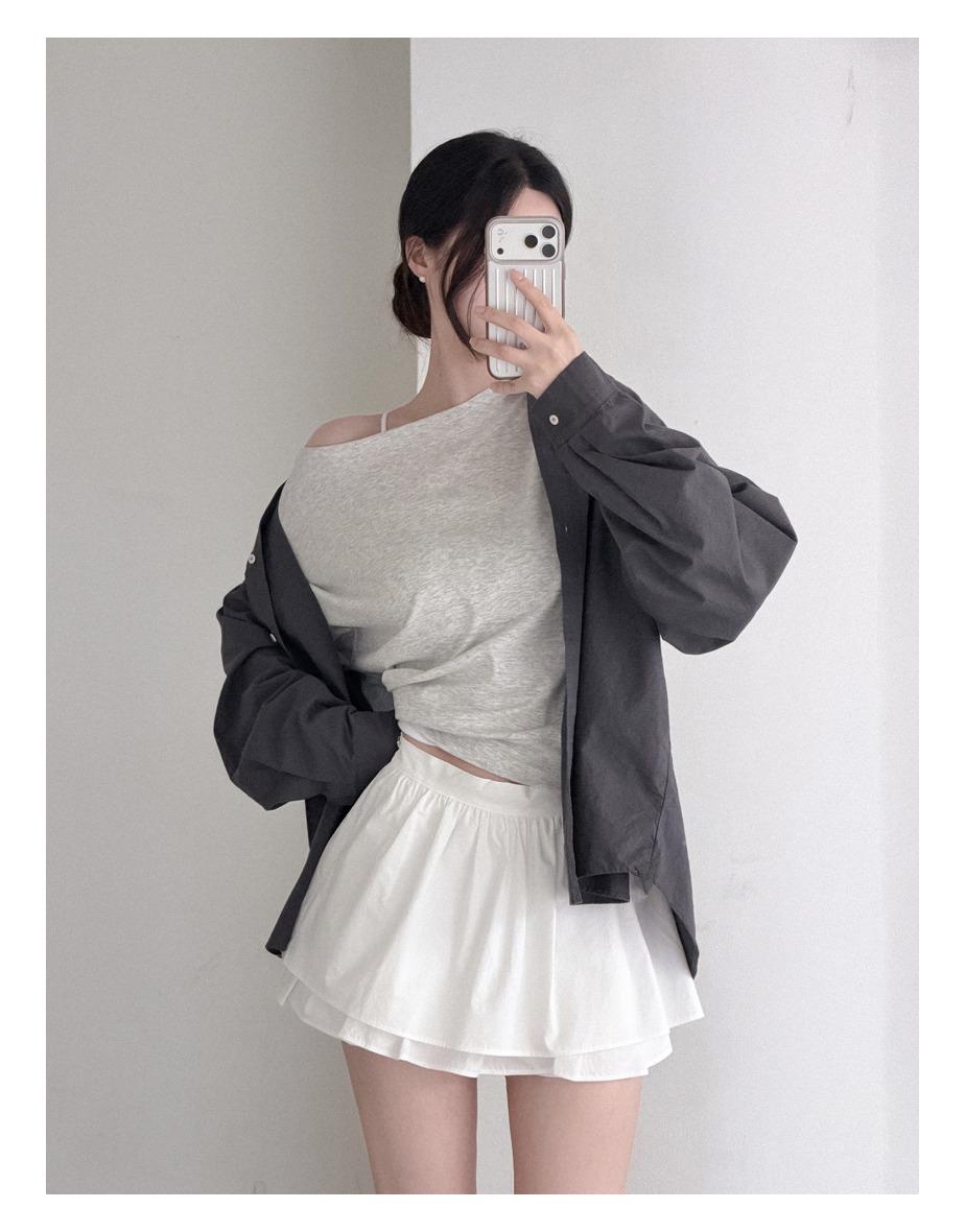 [7일소요] 일리 티어드 스커트-팬츠 (2colros)