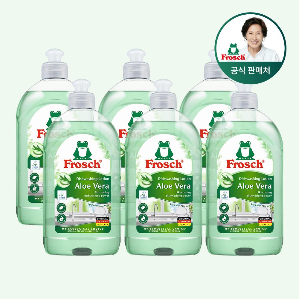 [프로쉬] 주방세제 500ml 6개 구성 / 친환경 민감성피부용 세척력강화용 맨손세제