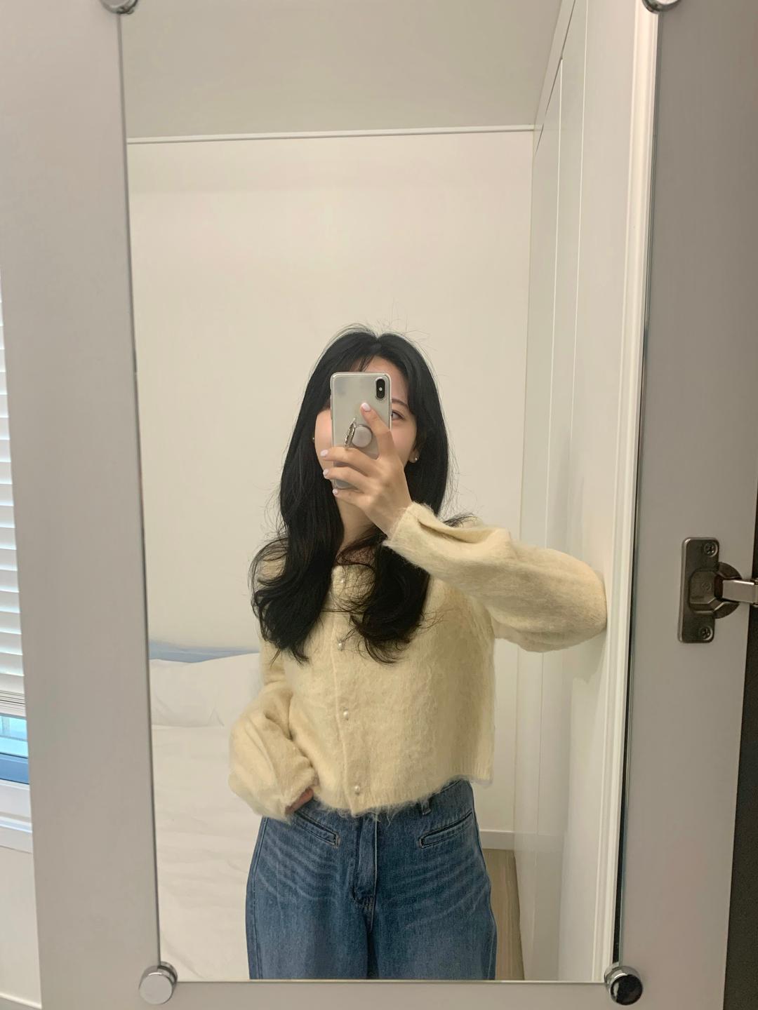 히얼위아 울 퍼프 가디건