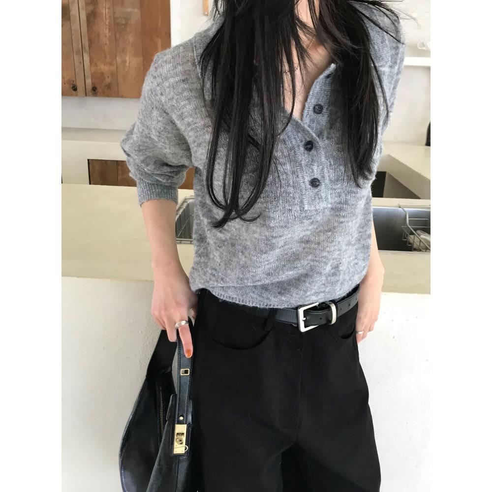 Eddy collar knit (4color) 에디카라니트